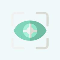 Icon Eye Tracking. related to 3D Visualization symbol. flat style. simple design editable. simple illustration vector