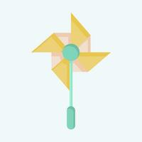 Icon Windmill. related to Amusement Park symbol. flat style. simple design editable. simple illustration vector