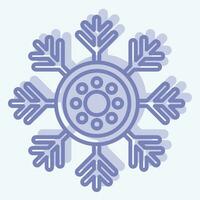 Icon Snowlakes. related to Alaska symbol. two tone style. simple design editable. simple illustration vector