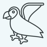 Icon Puffin. related to Alaska symbol. line style. simple design editable. simple illustration vector