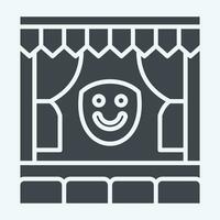 Icon Stage. related to Amusement Park symbol. glyph style. simple design editable. simple illustration vector
