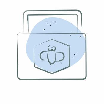 Icon Beeswax. related to Apiary symbol. Color Spot Style. simple design editable. simple illustration vector