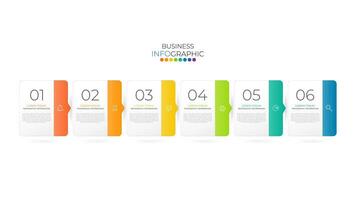 Modern infographic Timeline template or project plan can be used for workflow layout, diagram, number options, web design. Infographic business concept with 6 options, parts, steps or processes. vector