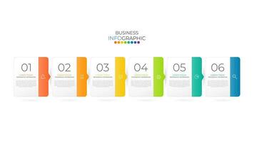 moderno infografía cronograma modelo o proyecto plan lata ser usado para flujo de trabajo disposición, diagrama, número opciones, web diseño. infografía negocio concepto con 6 6 opciones, partes, pasos o procesos. vector