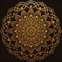 Mandala pattern. Vintage decorative elements. Hand drawn oriental background. ai generative photo