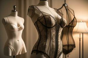 Sensual lingerie on a mannequin. ai generative photo