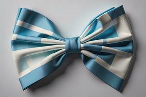 Beautiful and stylish bow tie on a solid colored background. ai generative photo