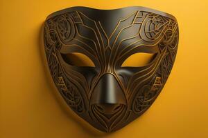 Mardi Gras mask isolated on solid color background. ai generative photo