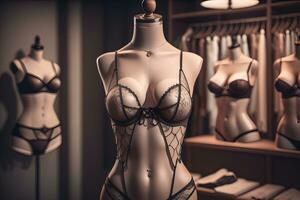 Sensual lingerie on a mannequin. ai generative photo