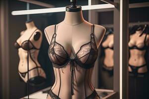 Sensual lingerie on a mannequin. ai generative photo