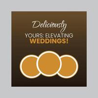 Wedding post design social media template vector