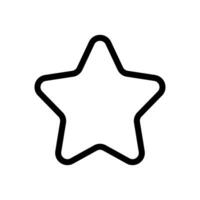 Star icon in line style design isolated on white background. Editable stroke. vector