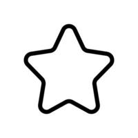 Star icon in line style design isolated on white background. Editable stroke. vector