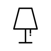 Table lamp, bedside lamp icon in line style design isolated on white background. Editable stroke. vector