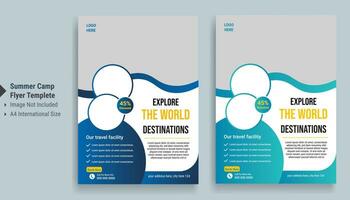 A Travel flyer template without photo vector