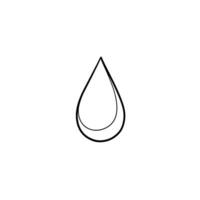Water drop hand drawn outline doodle icon vector