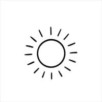 Hand-drawn Sunny weather doodle vector illustration