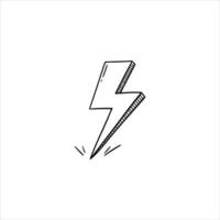 Hand-drawn Lightning doodle vector illustration