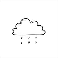 Hand-drawn Snow weather doodle vector illustration