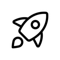 Simple Rocket icon. The icon can be used for websites, print templates, presentation templates, illustrations, etc vector