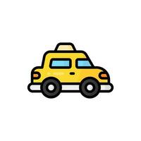 Simple Taxi lineal color icon. The icon can be used for websites, print templates, presentation templates, illustrations, etc vector