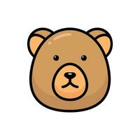 Simple Bear lineal color icon. The icon can be used for websites, print templates, presentation templates, illustrations, etc vector