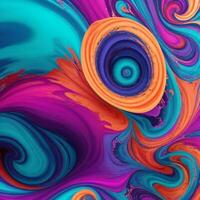 Abstract colorful background. Psychedelic design. Digital painting. 3d rendering. photo