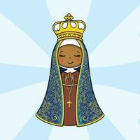 Vector hand drawn nossa senhora aparecida illustration