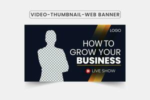 Modern Video Thumbnails for Online Business and Video Promotion and Tutorials. vector