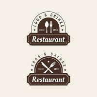 restaurante Insignia logo diseño colecciones - vector. vector