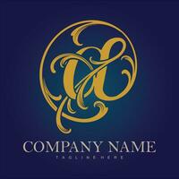 Visual symphony classic At Sign monogram logo vector illustrations for your work logo, merchandise t-shirt, stickers and label designs, poster, greeting cards advertising business