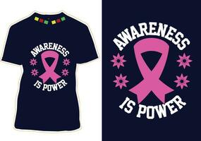 Breast Cancer Awareness T-shirt Design vector