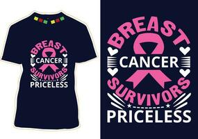 Breast Cancer Awareness T-shirt Design vector