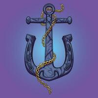 Chain Anchor Navy Logo Design vector