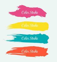 Watercolor colorful brush strokes - with text vector