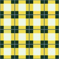 Checkered fabric texture in yellow, and green. Plaid pattern. Seamless print. vector