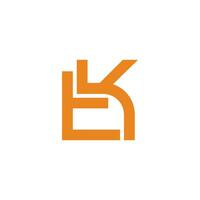 letter tk abstract geometric line logo vector