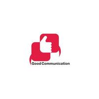 good thumb bubble talk communication symbol vector