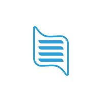 linked bubble talk text paper logo vector