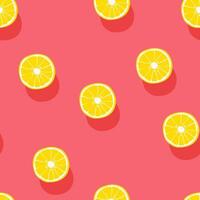 Orange fruit vector seamless pattern.