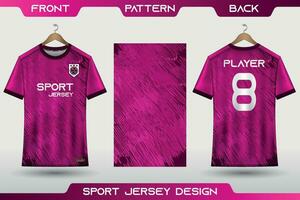 Sports jersey design. t-shirt soccer jersey for football, racing, gaming, cycling. fabric with front view and back view vector