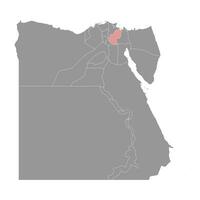 Sharqia gobernación mapa, administrativo división de Egipto. vector ilustración.