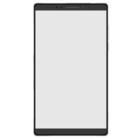 Cell phone, smartphone screen frame front view modern gadget mock up template isolated on white background. Vector illustration