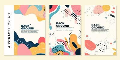 Vector abstract flat backgrounds collection