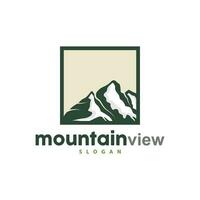 montaña naturaleza paisaje logo sencillo minimalista diseño, vector ilustración símbolo modelo