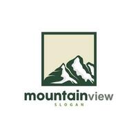 Mountain Nature Landscape Logo Simple Minimalist Design, Vector Illustration Symbol Template