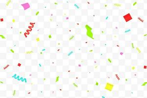 Multicolor confetti celebration design overlay vector