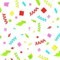 Multicolor confetti celebration design square background vector