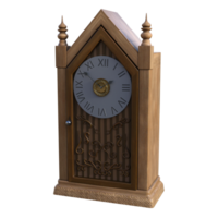 une en bois l'horloge avec une l'horloge visage sur il png