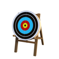 archery target on a wooden stand with a target png